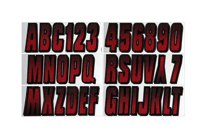 Hardline Products Series 300 Factory Matched 3-Inch Boat & Pwc Registration Number Kit, Red/Black – Rebkg300