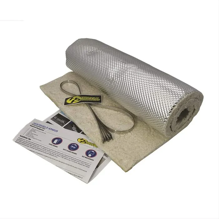 Heatshield Products 176001 Heatshield Armor Kit 1/2‘ Thick X 1‘ Wide X 3‘ Long Hot Pipe Heat Shield Kit With 4 Stainless Steel Locking Ties