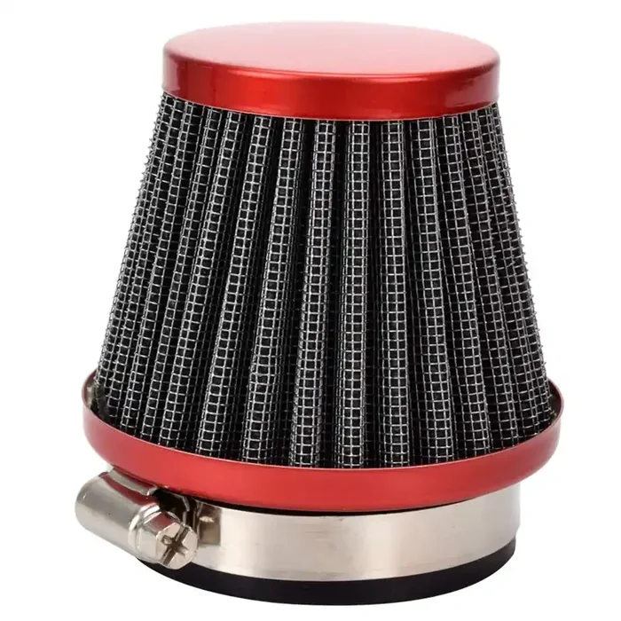 Hiaors 48Mm To 50Mm Air Intake Filter Cleaner Compatible With Honda Cb 250 Yamaha Dt250 Dt250Mx Suzuki Gs250 Gs250T Kawasaki Ninja 250 300 Sport Motorcycle Atv Scooters Moped Red
