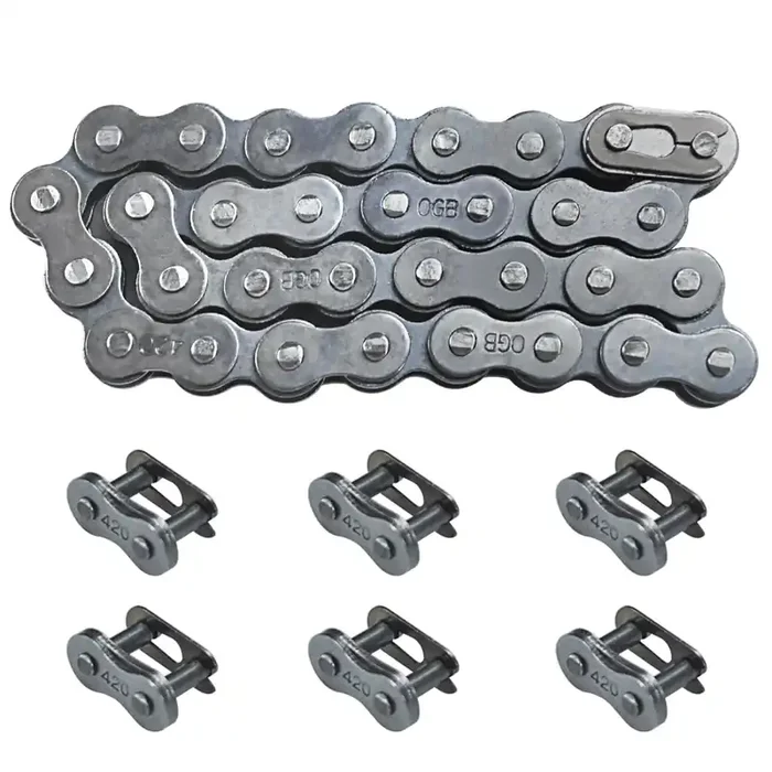 Holato 420 Drive Chain 32 Link + Master Link For Coleman Powersports 196Cc 6.5 Hp Kt196 Ck196 Hs200Gk Go Kart Heavy Duty Parts