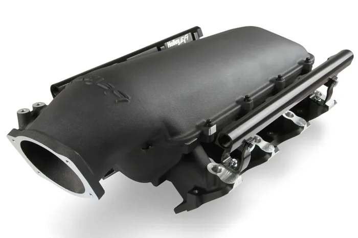 Holley EFI Modular Lo-Ram EFI Manifold for Gen III or IV LS engines with LS1, LS2, or LS6 heads – 300-620BK