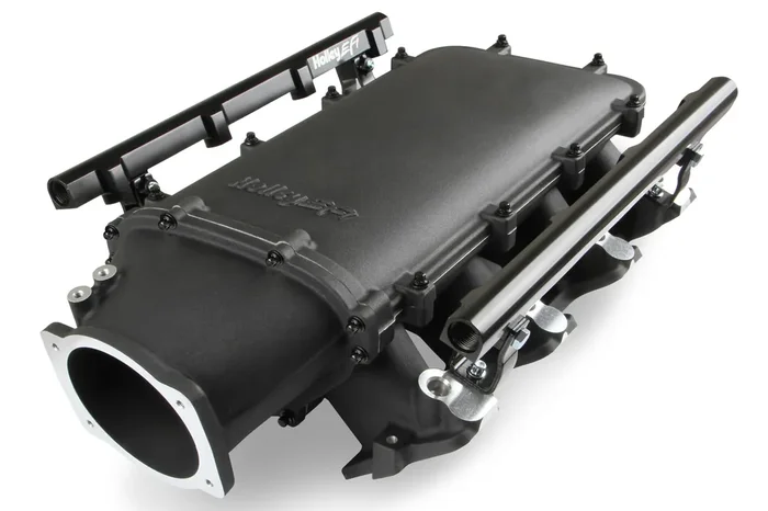Holley EFI Modular Lo-Ram EFI Manifold for Gen III or IV LS engines with LS1, LS2, or LS6 heads – 300-621BK