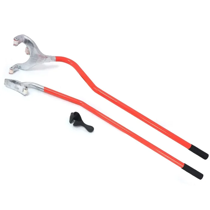 Httmt- Vehicle 3Pcs Tire Changer Mount Demount 17.5‘ – 24‘ Tires Bead Tool Nylon Rollers Heavy Duty Removal Ornage [P/N Et-Car-Tire004-Red]…