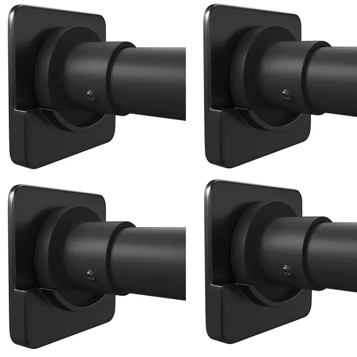Icero Extra-Large Adhesive Shower Curtain Rod Tension Holder No Drilling, Sticking Them Up Or Easy Places To Drill For A Fixtur