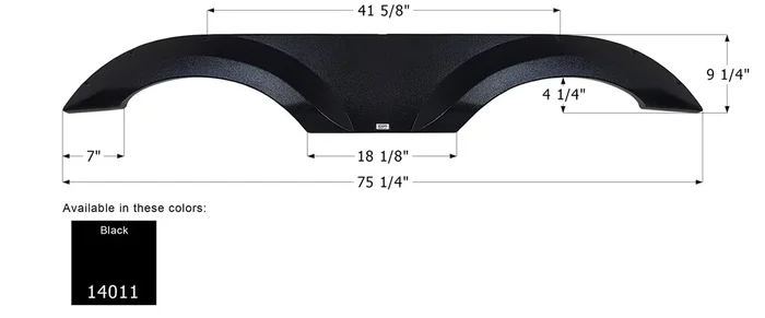 Icon 14011 Tandem Axle Fender Skirt Fs4011 For Jayco – Black
