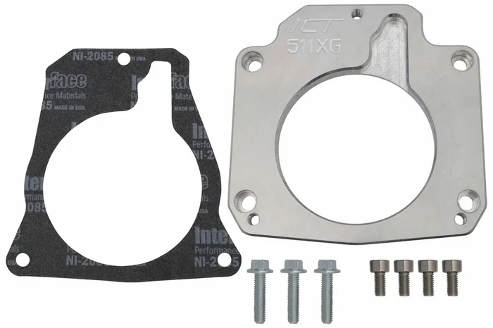 Ict Billet Ls Drive By Cable Throttle Body Adapter / Ls3 4 Bolt Intake To Ls1 3 Bolt Tb Dbc Ls2 Lh6 L92 L76 Ly2 Ly5 Ly6 Lc9 Lfa