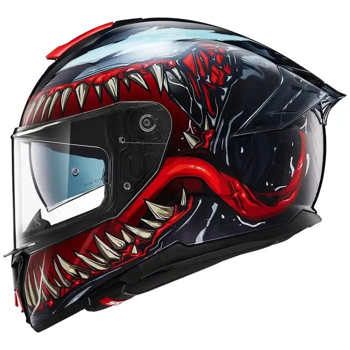 Ilm Full Face Dual Visor Motorcycle Helmets With Rear Wing Pinlock Compatible Motorbike Street Bike Helmet Dot Men Women Model 861A (Thenight, L)