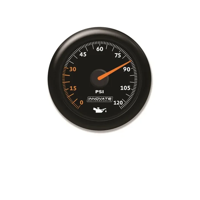 Innovate Motorsports 3859 MTX Analog, Oil Pressure Gauge Kit, Black Dial