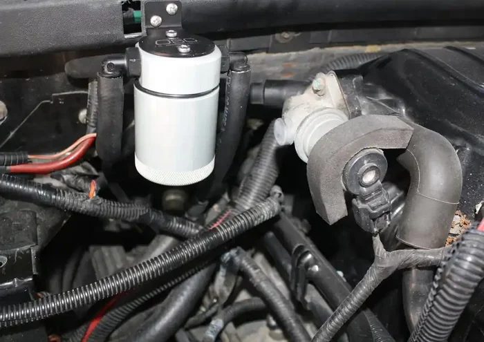 J&L 3027P-C 99-04 Lightning / 02-03 Harley Davidson F150 Passenger Side 3.0 Oil Separator (Clear Anodized)