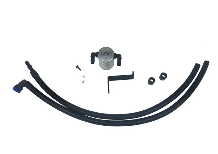 J&L 3037D-C 3.0 Oil Separator Drivers Side – Clear Anodized (2019+ Ford Ranger 2.3L Ecoboost)