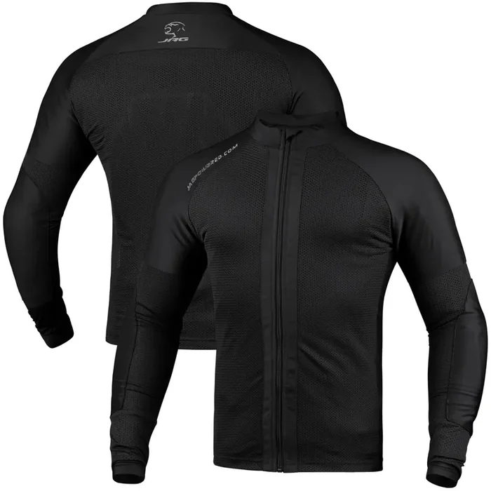 J.A.G. Mesh Motorcycle Shirt For Men With Protective C E Level 2 Padded Shields (Us, Alpha, X-Large, Regular, Regular, Black)