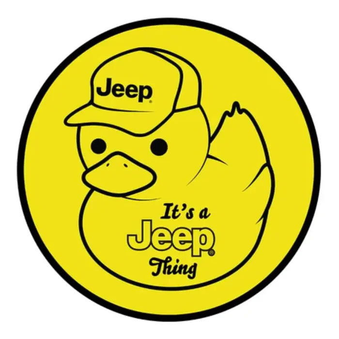 Jeep Duck – It‘S A Jeep Thing Logo Premium Screen Printed Vinyl Sticker Round 4‘ X 4‘