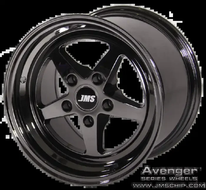 JMS 1994-2020 Mustang 17×4.5 Avenger Style Wheel (Black Chrome)
