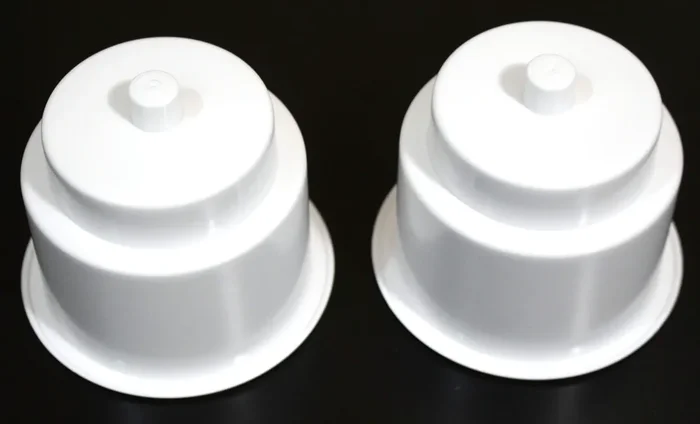 Jsp Manufacturing 3 5/8 Universal White Recessed Drop In Plastic Cup Drink Can Holder With Drain Hole For Furntiture Sofa Poker