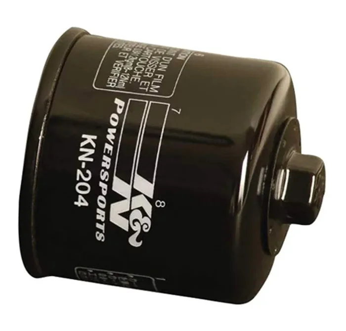 K&N Motorcycle Oil Filter High Performance Black Oil Filter With 17Mm Nut Designed To Be Used With Synthetic Or Conventional Oils Fits Honda, Kawasaki, Triumph, Yamaha Motorcycles Kn-204