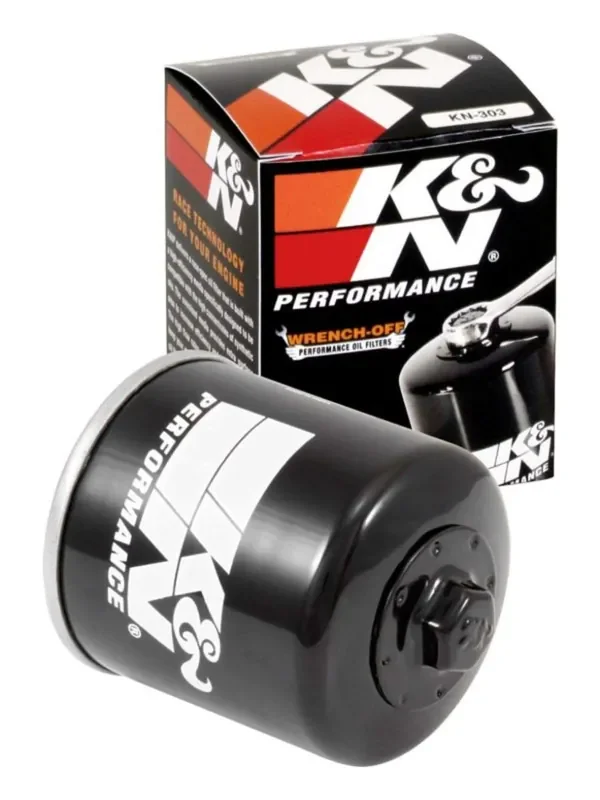 K&N Motorcycle Oil Filter High Performance, Premium, Designed To Be Used With Synthetic Or Conventional Oils Fits Select Honda, Kawasaki, Polaris, Yamaha Vehicles, Kn-303