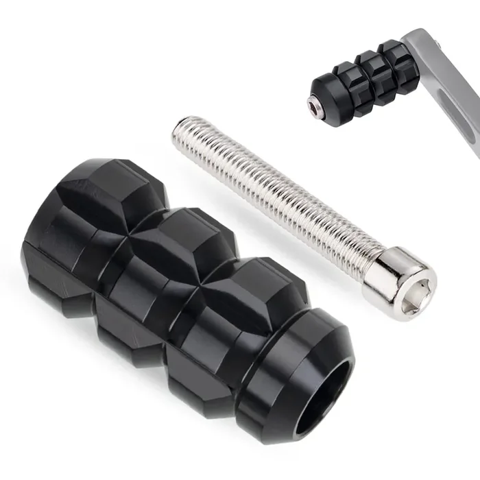 Kicry Motorcycle Shifter Peg With Raised Knobs Black Lever Foot Shift Pegs Compatible With Harley Davidson Street Glide Road King Softail Sportster Dyna Sportster Touring Dyna(Knob Black)