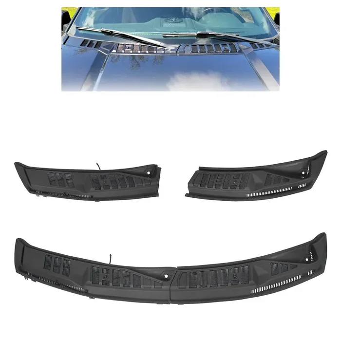Kuafu Windshield Wiper Cowl Cover Panel Compatible With 2015-2020 Ford F150 Replacement For Fl3Z15022A69B Left & Right Front Windshield Wiper Cowl Grille Insert Panel