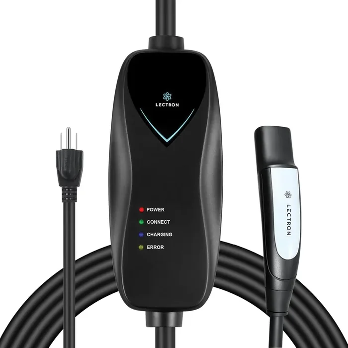 Lectron Level 1 Tesla Charger – 110V, 15 Amp, Nema 5-15 Plug, 16 Ft Extension Cord – Portable Electric Car Charger For Tesla – Compatible With All Tesla Models X/Y/3/S