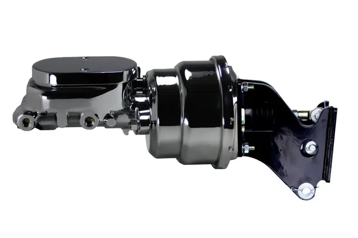 LEED Brakes 776 7 in Dual Power Booster 1-1/8 inch bore Master Cylinder (Chrome)