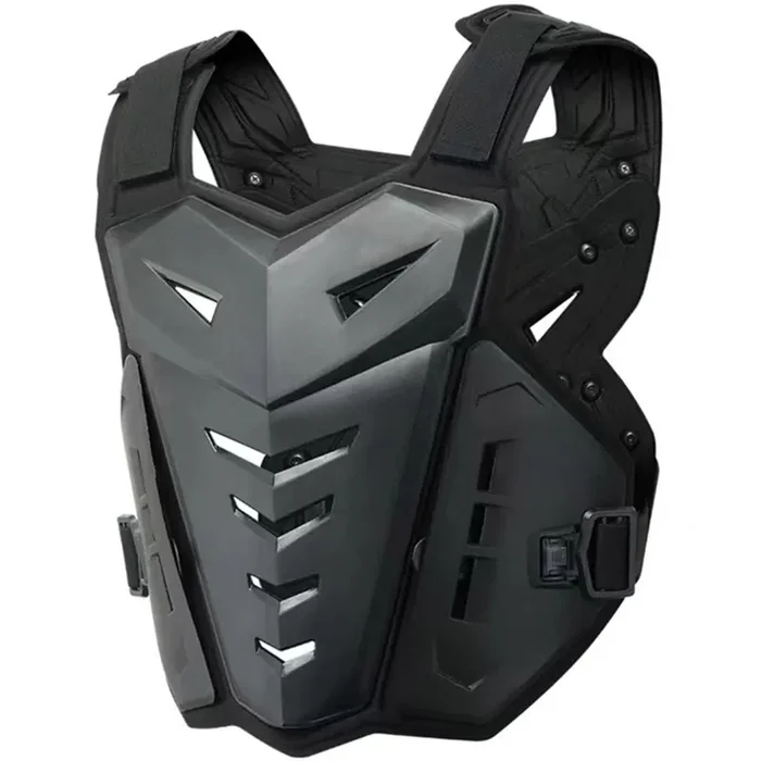 Light Upgrade Chest Armor Motorcycle Armor Body Guard Vest, Dirtbike Riding Off-Road Racing Cycling Skiing Motocross Adult Kids Protector Shirt Jackets For Street Bike, Mens Back Protection (Black)
