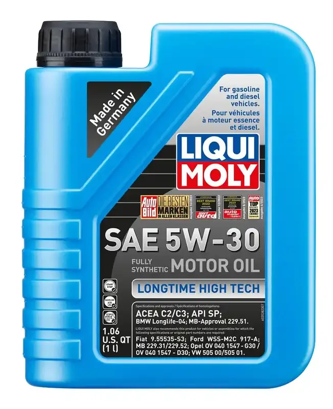 Liqui Moly Longtime High Tech Sae 5W-30 1 L Synthesis Technology Motor Oil Sku 2038