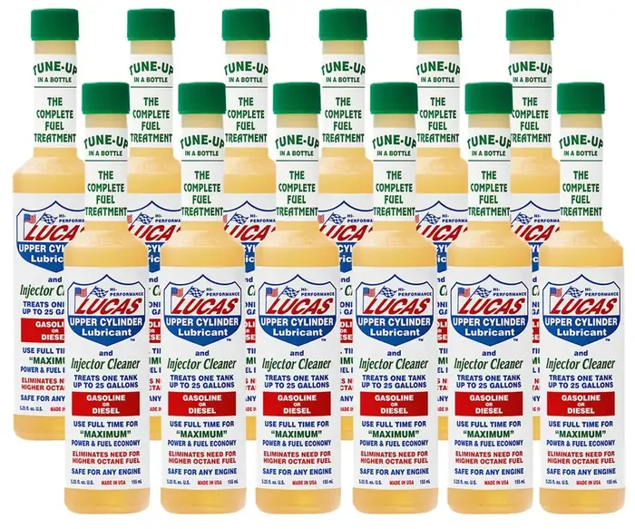 Lucas Upper Cylinder Lubricant & Fuel Injector Cleaner (5.25 Oz.)-12 Pack