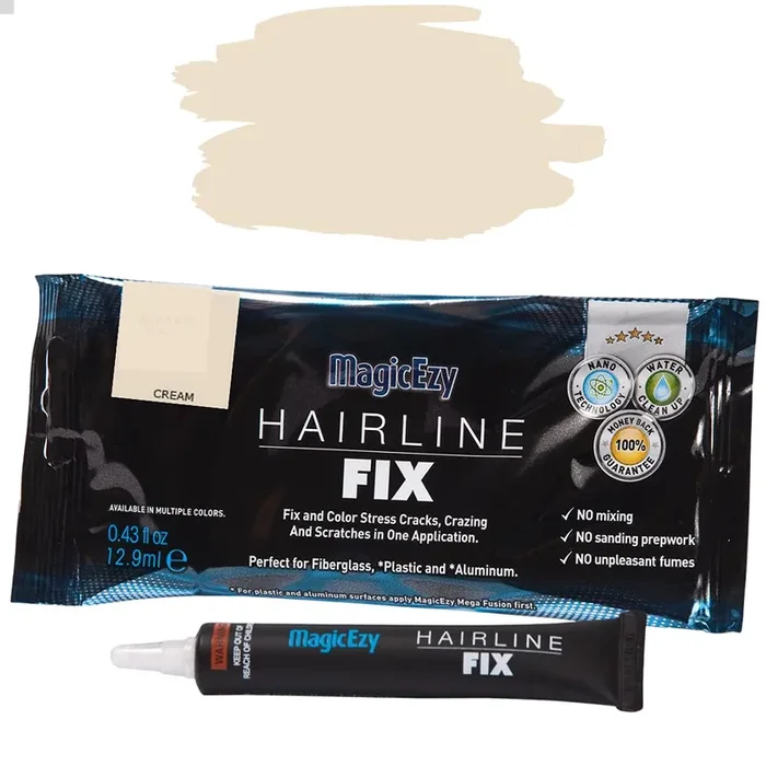 Magicezy Hairline Fix – (Cream) – Gelcoat Repair Kit For Fiberglass Boats – Marine Crack Repair And Scratch Touch Up Filler – Strong
