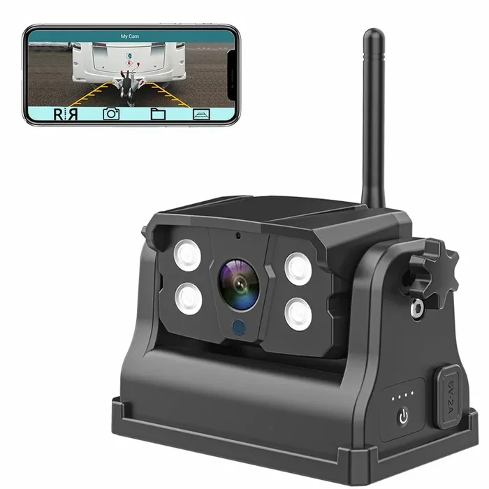 Magnetic Wireless Backup Camera – Lastbus Rechargeable Magnetic 2.4Ghz Wifi Backup Camera For Easy Hitching Gooseneck Horse Boat