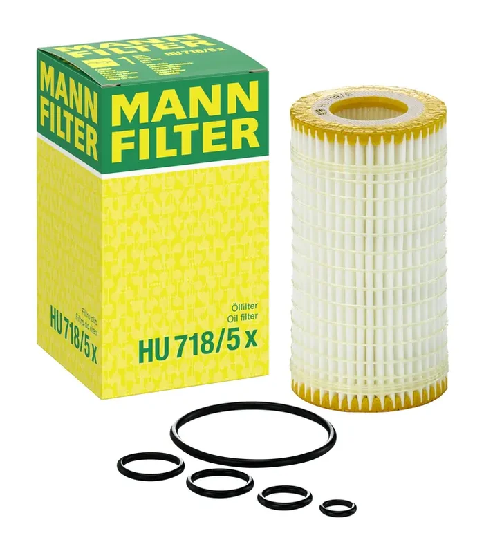 MANN-FILTER HU 718/5 X Cartridge Oil Filter – Pack of 1, High-Performance Oil Filter for Optimal Engine Protection