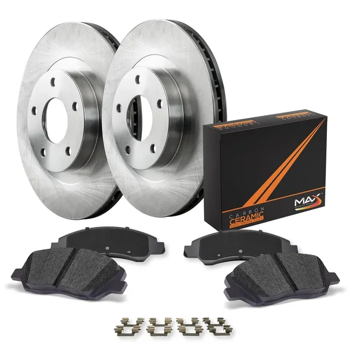 Max Advanced Brakes Front Brake Kit For 2007-2017 Toyota Camry 2008-2018 Avalon 2007-2018 Lexus Es350 Es300H Replacement Premium Oe Disc Brake Rotors And Ceramic Brake Pads
