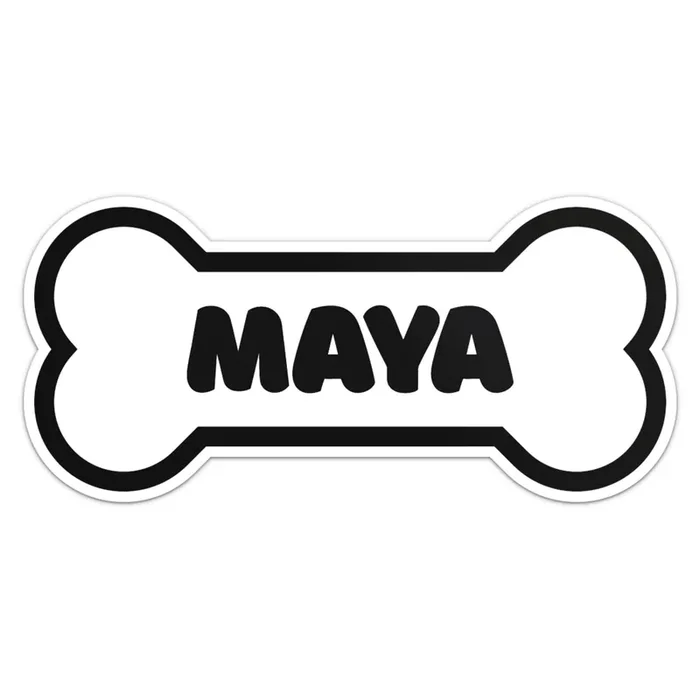 Maya Dog Name Sticker – Waterproof Vinyl Decal For Car Bumper, Laptop, Water Bottle, Wall, And Window, Size – 6‘‘ Longer Side