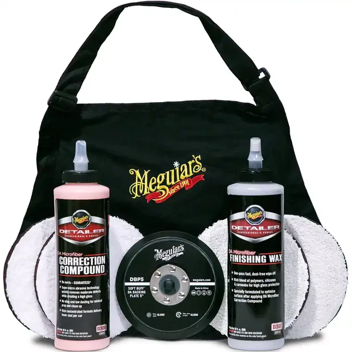 Meguiar‘S Da Microfiber Correction System 5‘‘ Starter Kit, Complete Paint Correction Kit With Cutting Discs, Backing Plate, Corr