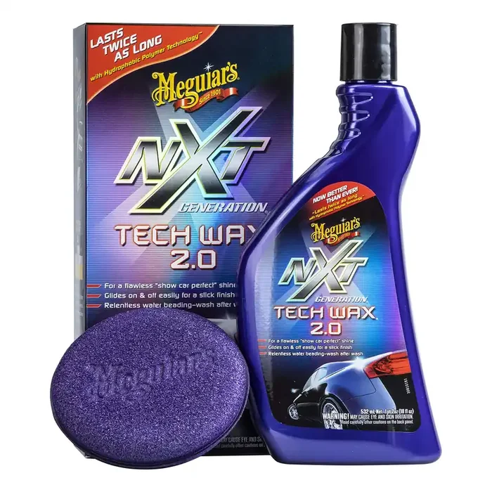 Meguiar‘S Nxt Generation Tech Wax 2.0 – 18 Oz Bottle With Foam Applicator Pad