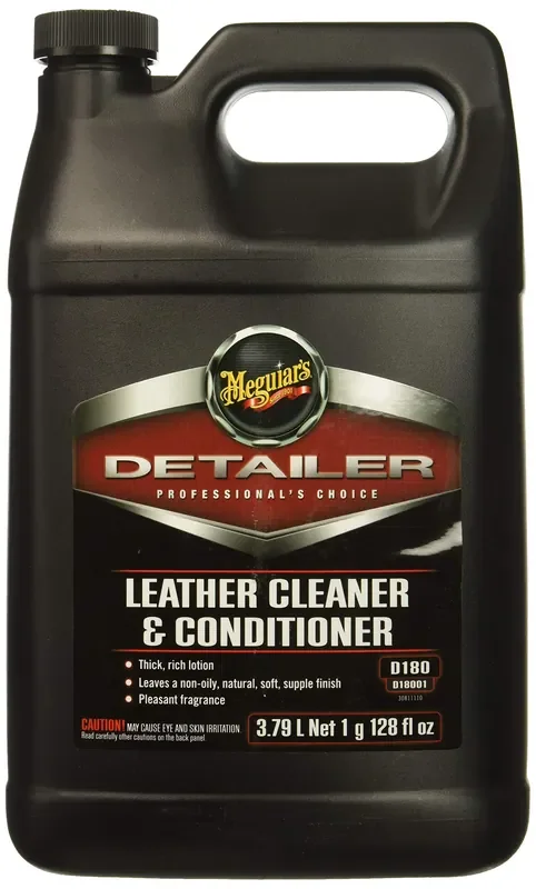 Meguiar’S Professional Leather Cleaner & Conditioner D18001 – 1 Gallon Leather Cleaner & Conditioner Specifically Formulated For Automotive Leather Care, Delivers Professional Results, 128 Oz