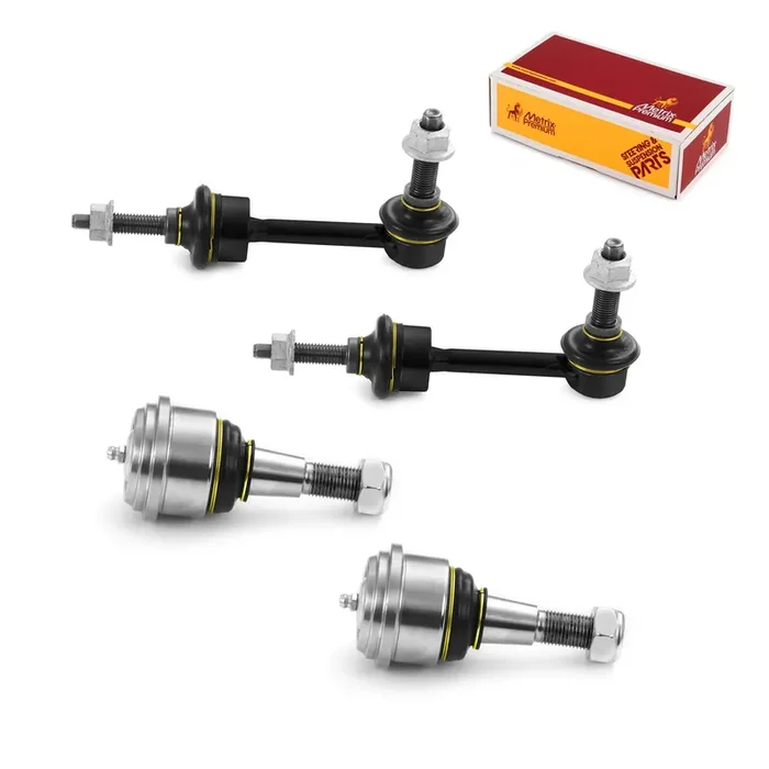 Metrix Premium Chassis Parts – 4 Pc Front L/R Sway Bar Stabilizer End Link & Front Upper L/R Ball Joint Kit Fits 14-22 Ram 2500, Ram 3500, Ram 4000 Mexico, 13 Ram 3500, K750889, K7460, Made In Europe