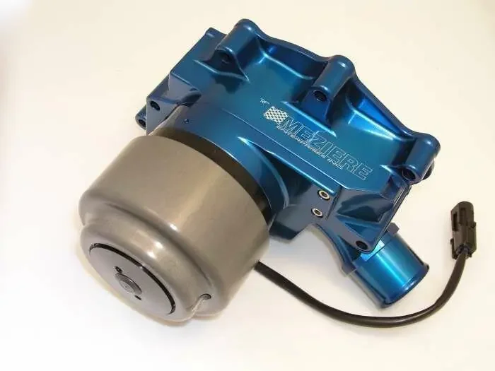 Meziere 86-93 Mustang 5.0L 55GPM Electric Water Pump – With Idler (Blue)
