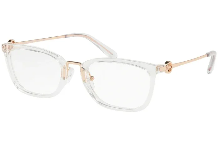 Michael Kors Mk 4054 3105 Crystal Clear Eyeglasses Frame W/Demo Lens-52Mm, 52/20/140