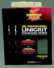 Mirror Glaze Unigrit Finishing Paper, 1500 Grit, 25 Sheets