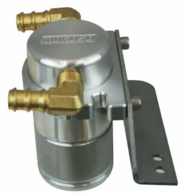 Moroso 2011-2014 F150 3.5L/5.0L Small Body Air Oil Separator (Brushed)