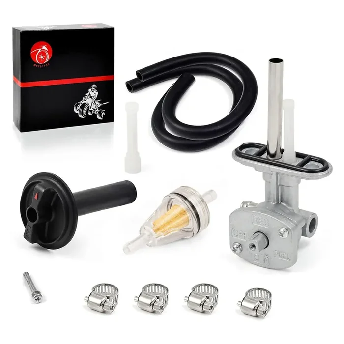 Moto1988 Petcock Fuel Cock & Lever For Yamaha Kodiak 400 2000-2006 Kodiak 450 2003-2006 Grizzly 450 2007-2011 Grizzly 400 2007-2008 5Gh-24500-10-00 Tank Cock