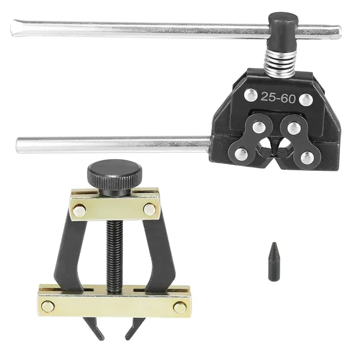 Motoforti Roller Chain Tools Kit 25-60 Chain Detacher Breaker Cutter Tool Roller Chain Puller Holder Connecting For Bicycle Bike Motorcycle Go Kart Atv Chains Replacement Carbon Steel Black