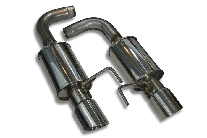 MRT 2.5″ Sport Touring Axleback Exhaust System with 4″ Polished Tips (2015-2026 Mustang 2.3L Ecoboost / 2015-2017 Mustang 3.7L V6) – 91U902P