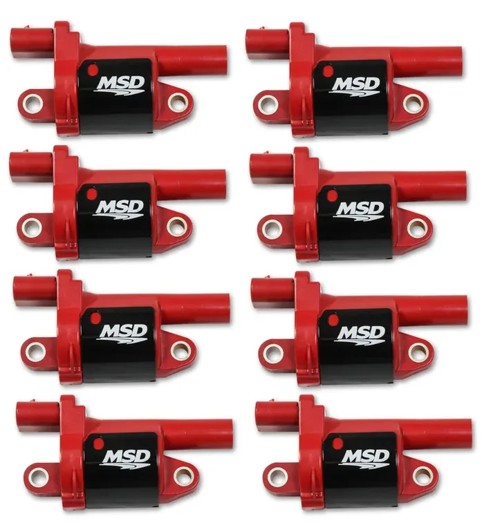 Msd 82688 Ignition Coil Blaster Series, Round, Red, 8-Pack