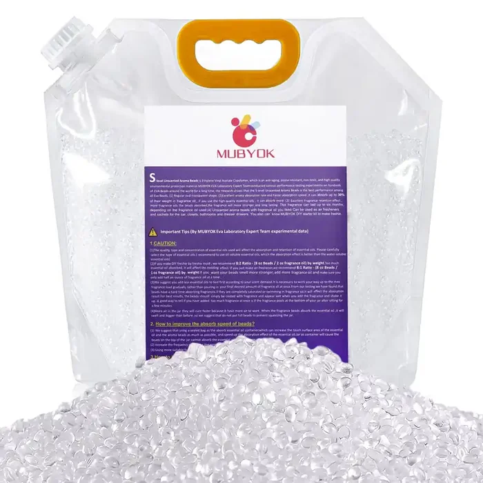 Mubyok 5Lb Premium Unscented Aroma Beads For Car Freshies Diy Eva Beads Freshie Beads Bulk Freshie Supplies