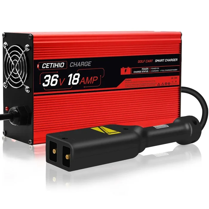 New 36 Volt Golf Carts Battery Charger For Ezgo, Upgrade Trickle Charger 4.0 Technology, 18 Amp, 4-6 Hrs Full Charge, Replace Ezgo Charger, D-Plug, 16Ft, 36V Golf Cart Charger