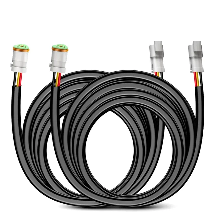 Nilight 2Pcs 16 Awg 10 Feet 3 Pin Dt Connector Wiring Harness Extension Kit Plug And Play For Dual Light Mode Off Road Led Pod L