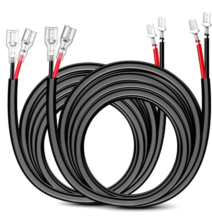 Nilight 2Pcs 16 Awg 10 Feet Wiring Harness Extension Kit For Led Work Light Bar Led Pods Off Road Lights Driving Fog Light Boat