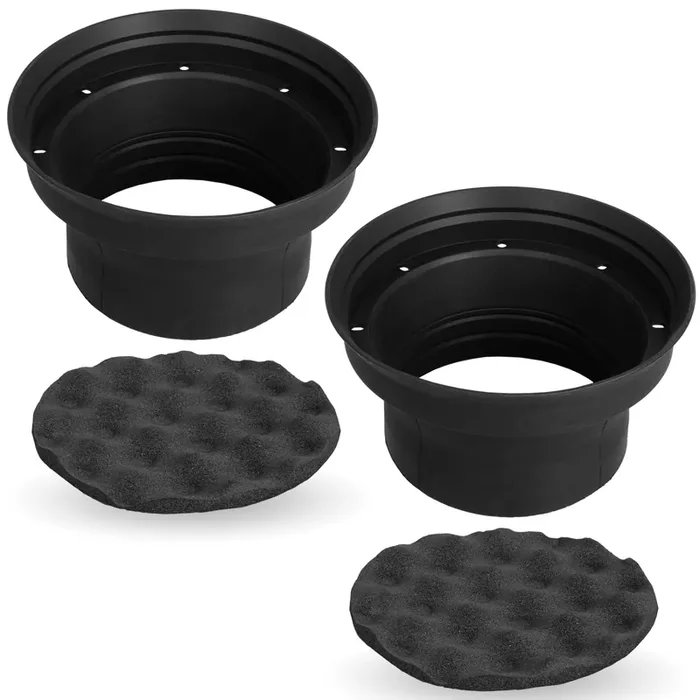 Nvx Xbaf525 2 Piece Universal 5.25 Silicone Rubber Speaker Baffles With Self Adhesive Foam Base Pad