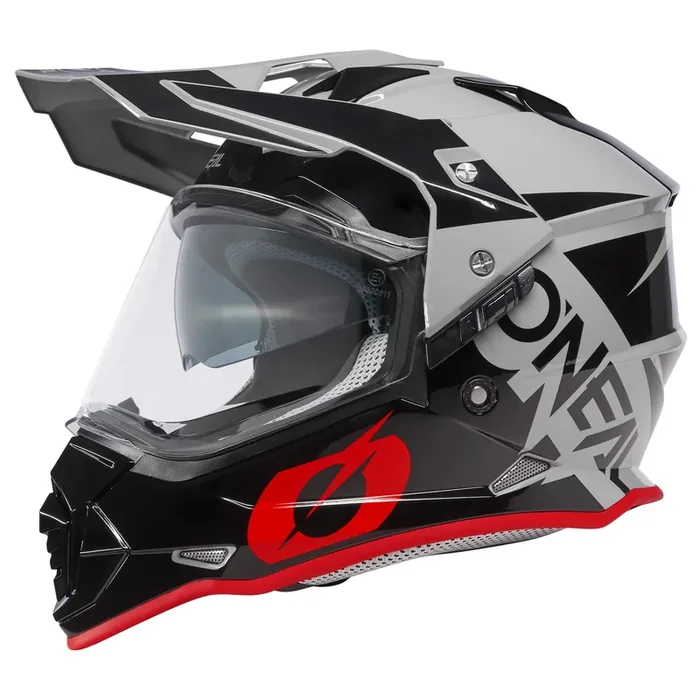 O‘Neal Sierra Helmet, Gray/Black/Red Xsm
